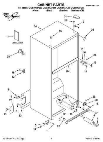 kenmore coldspot 106 parts diagram