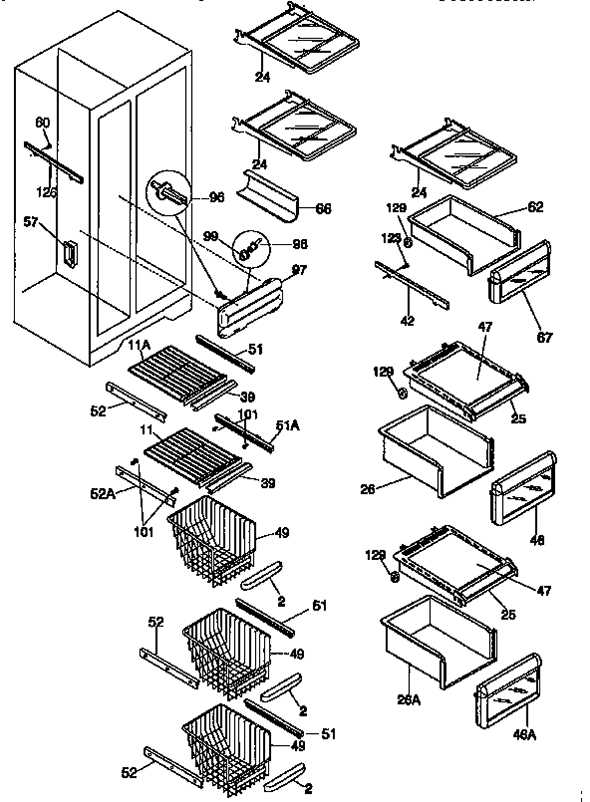 kenmore coldspot refrigerator parts diagram