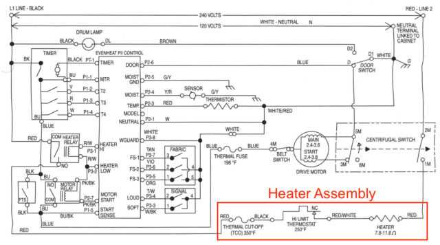 kenmore elite he4 dryer parts diagram