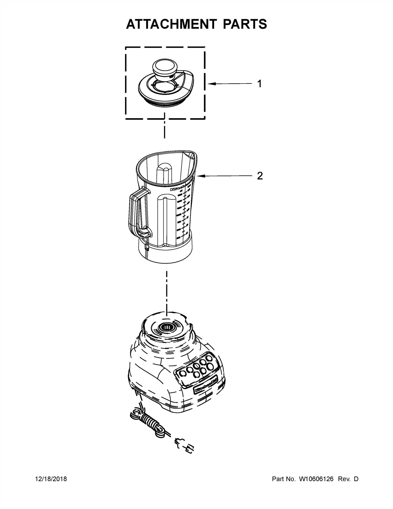 kitchenaid blender parts diagram