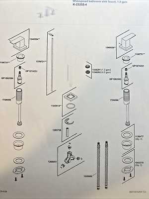 kohler bathroom faucet parts diagram