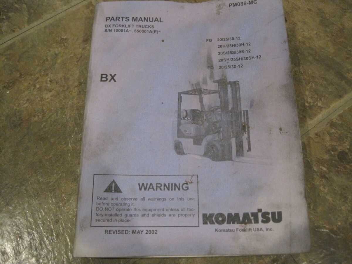 komatsu forklift parts diagram