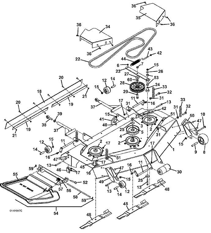 kubota 54 mower deck parts diagram