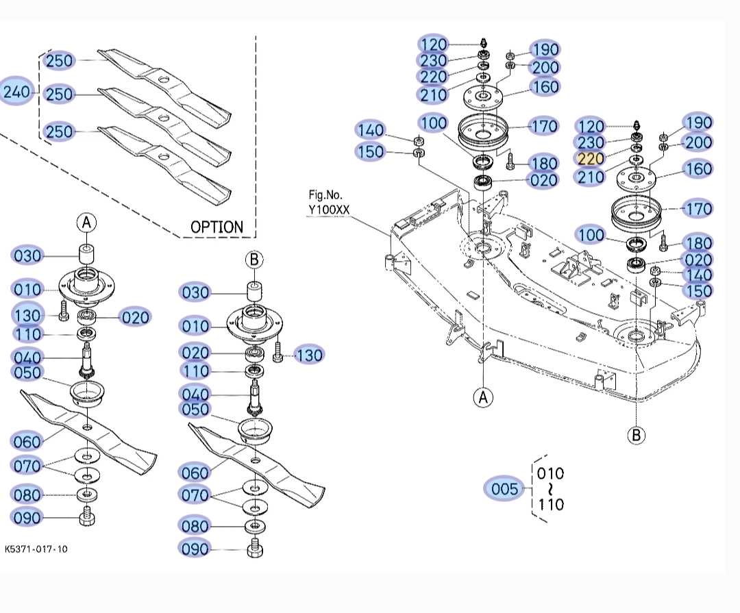 kubota 54 mower deck parts diagram