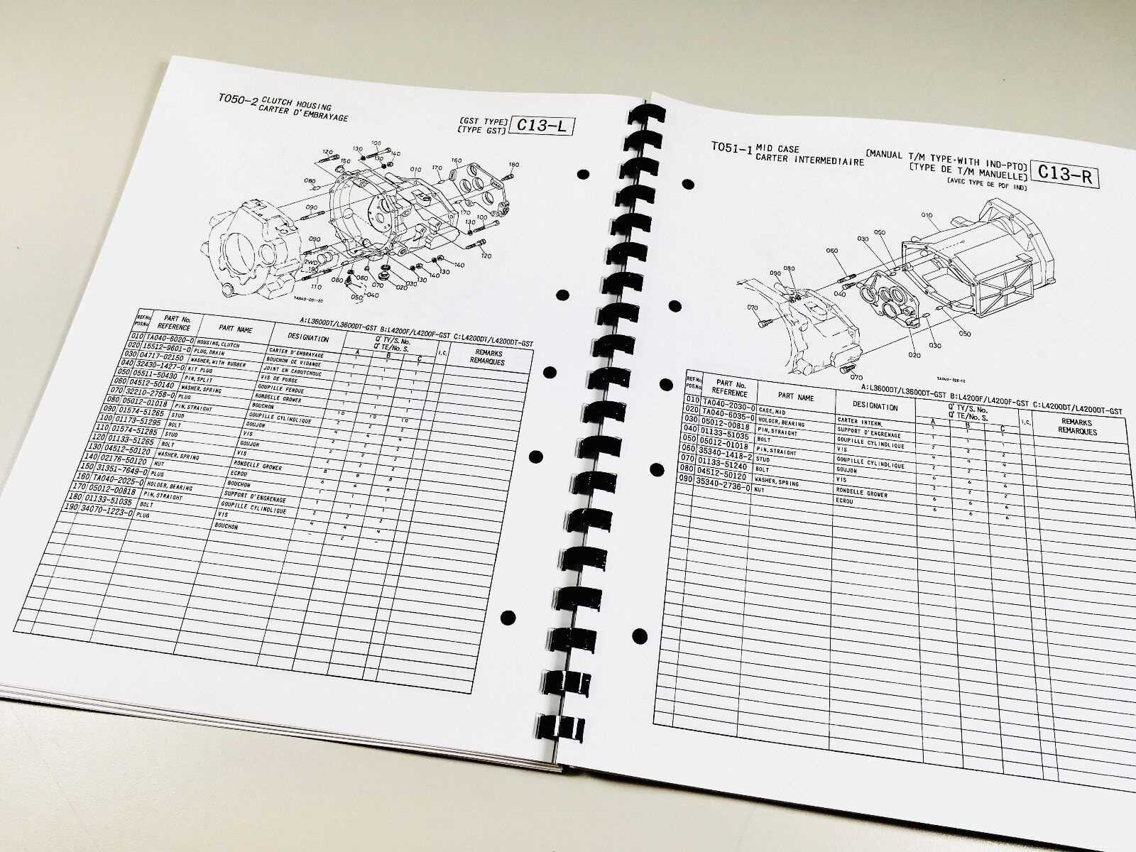 kubota l3600 parts diagram