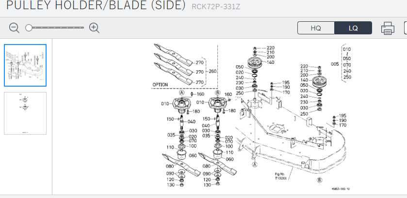 kubota zd331 72 deck parts diagram