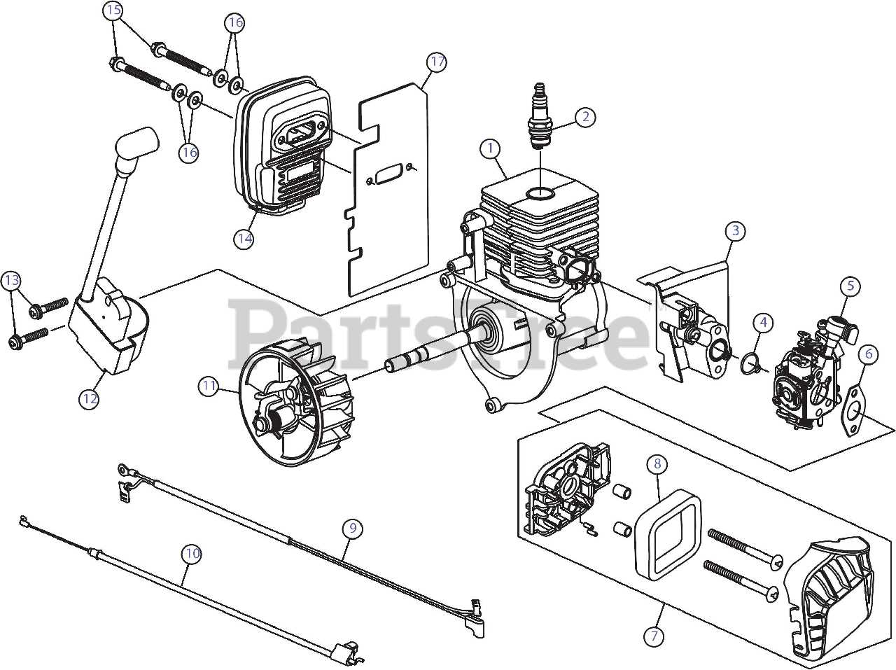 leaf blower parts diagram