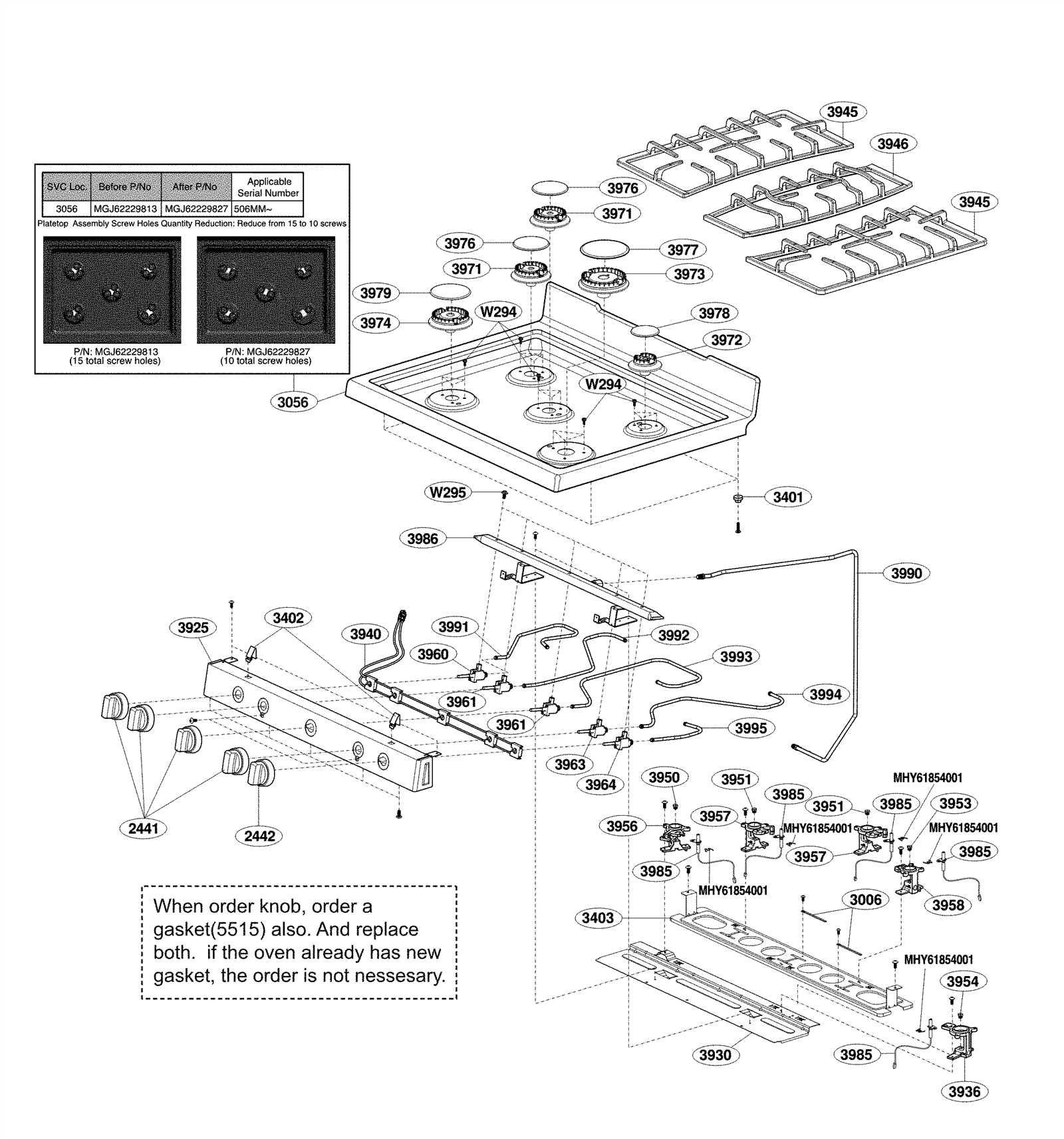 lg range parts diagram