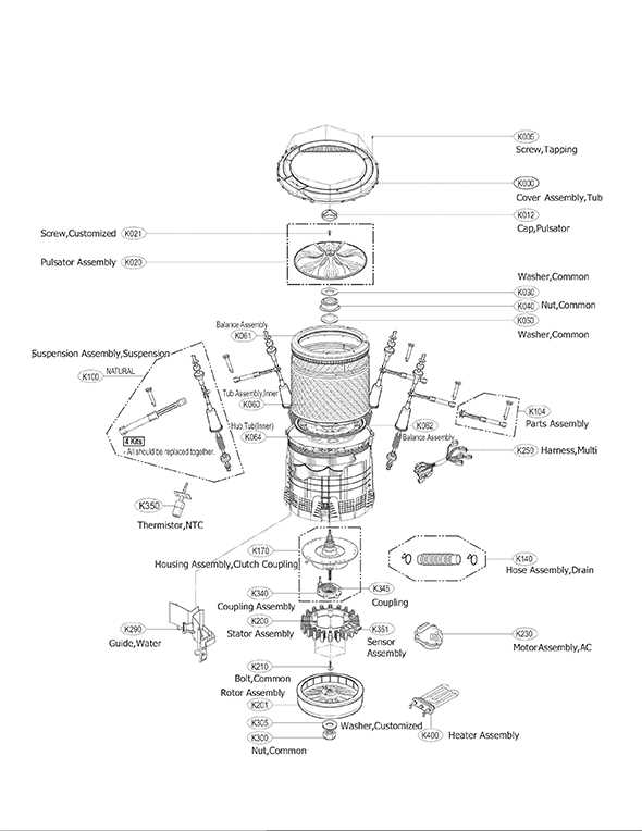 lg top load washing machine parts diagram