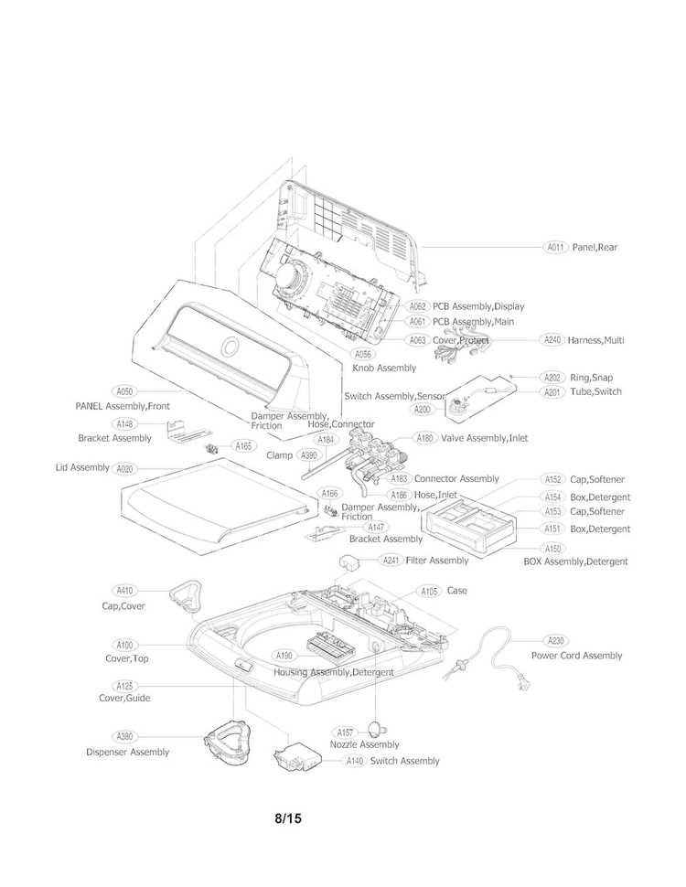 lg top load washing machine parts diagram