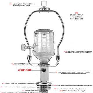 light fixture parts diagram