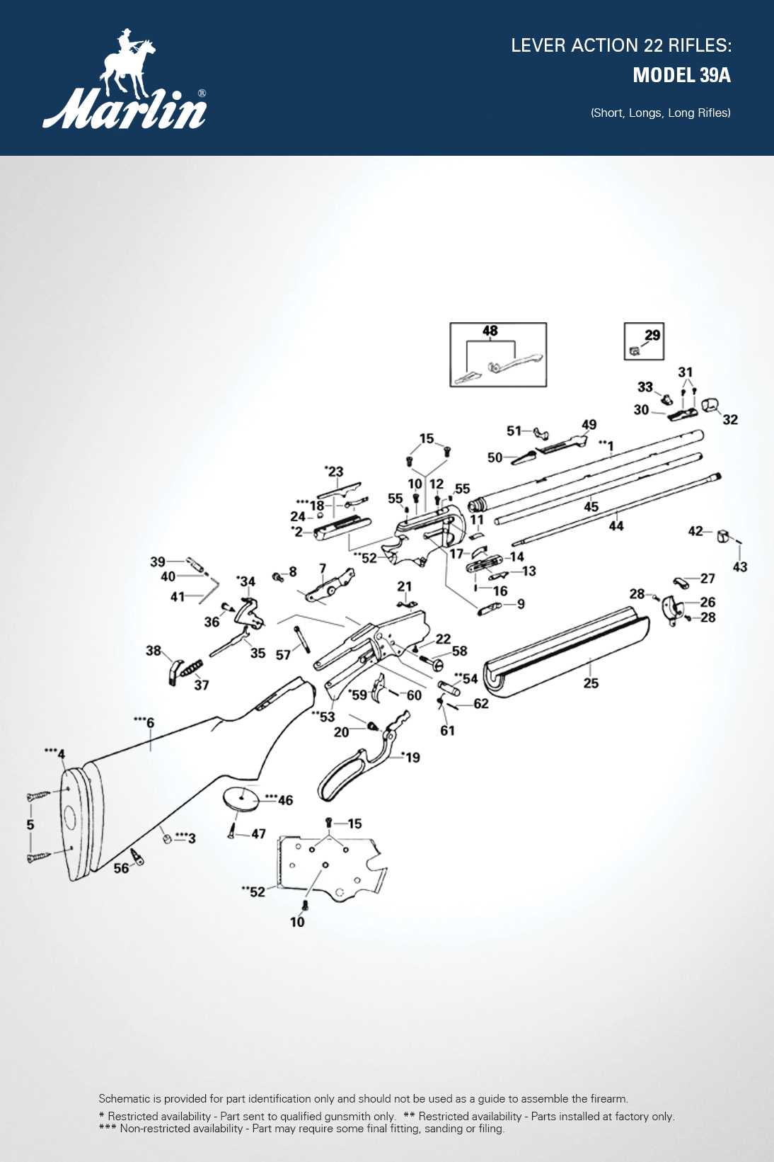 marlin model 39a parts diagram