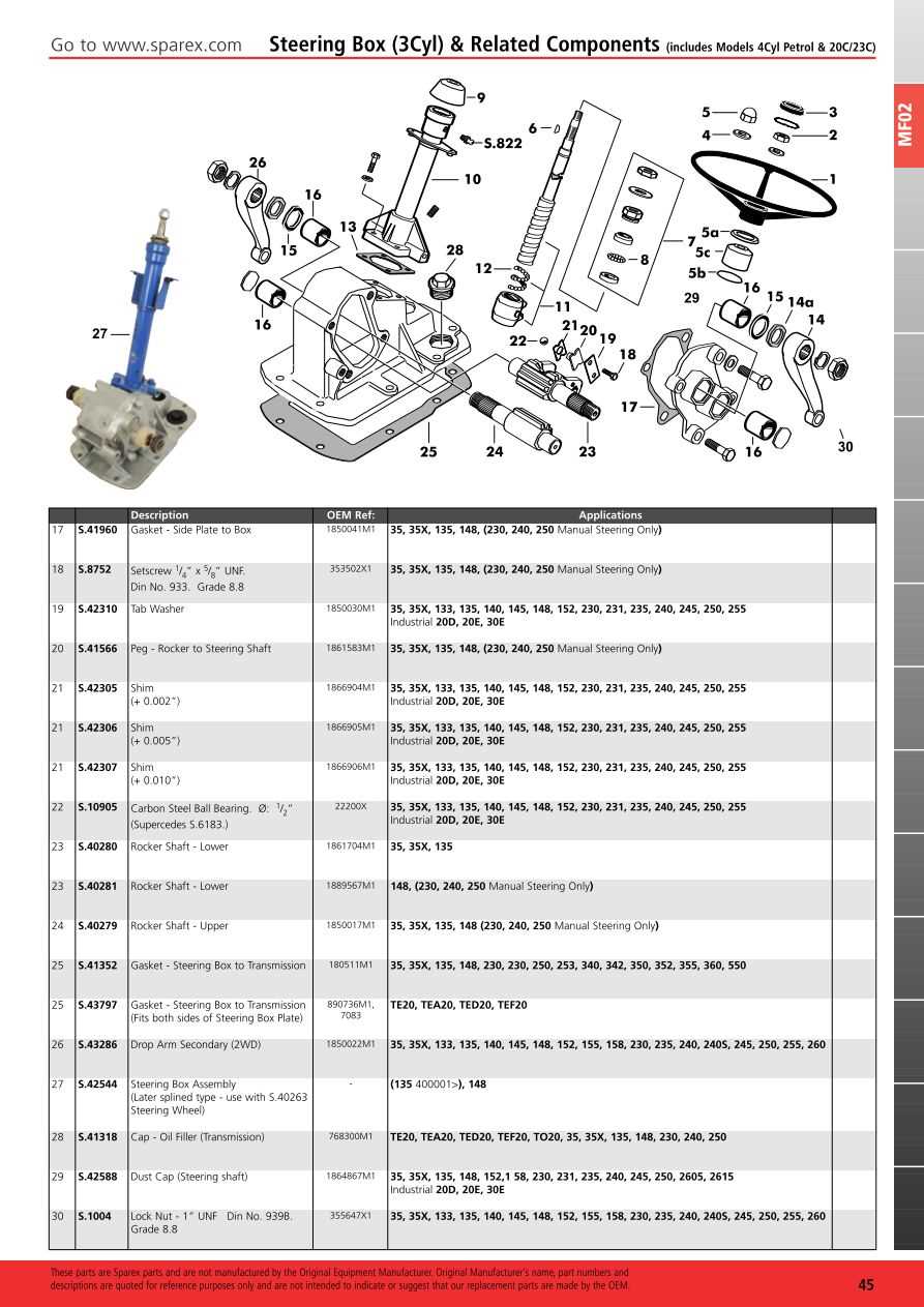 massey ferguson 231 parts diagram