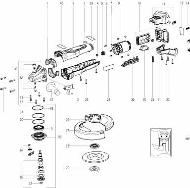 metabo grinder parts diagram