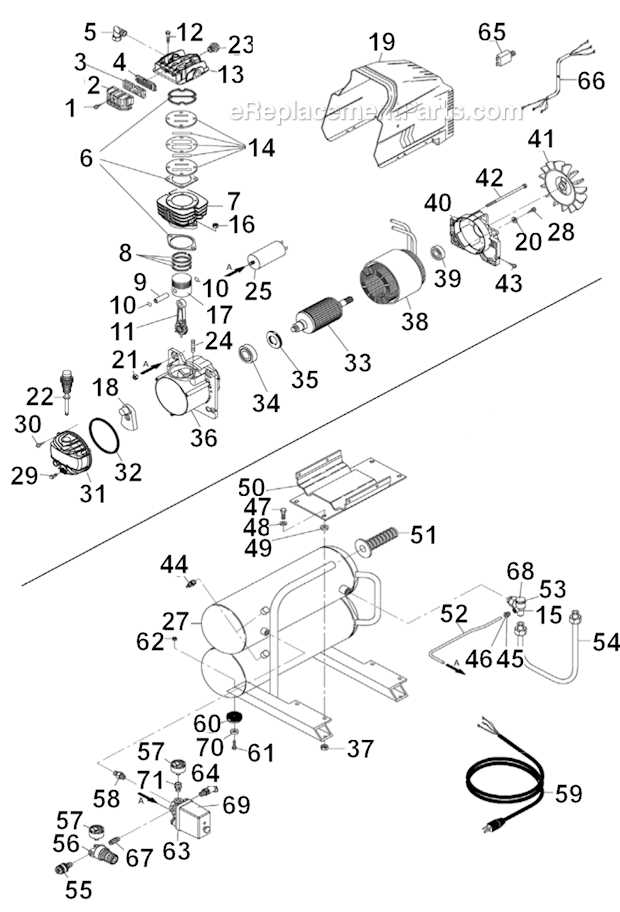 metabo hpt air compressor parts diagram