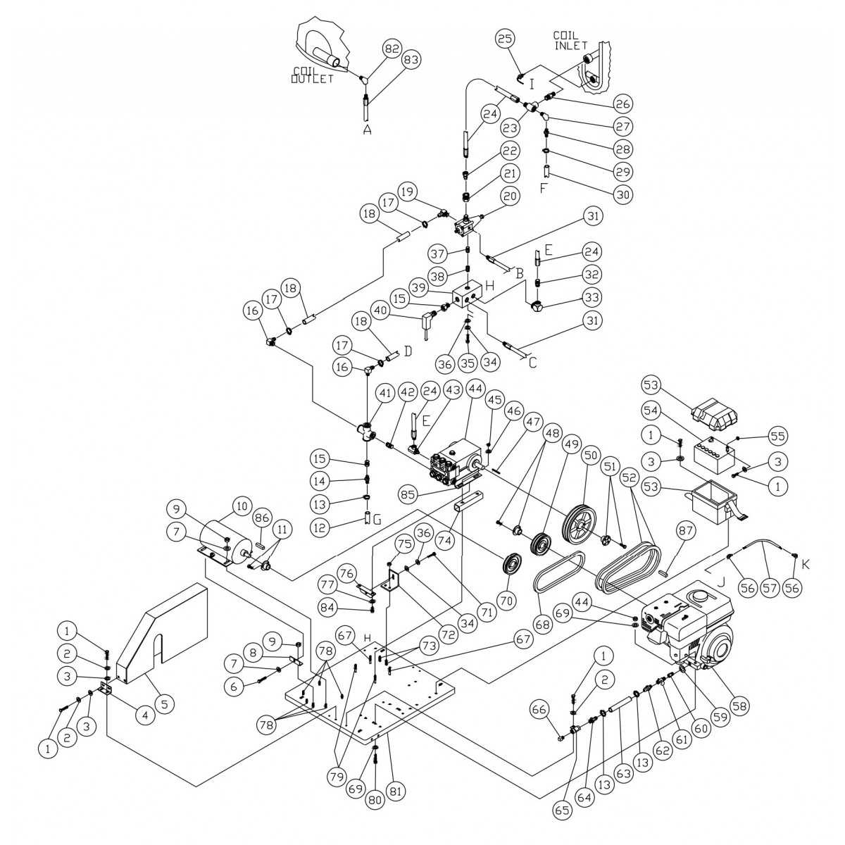 mi t m pressure washer parts diagram