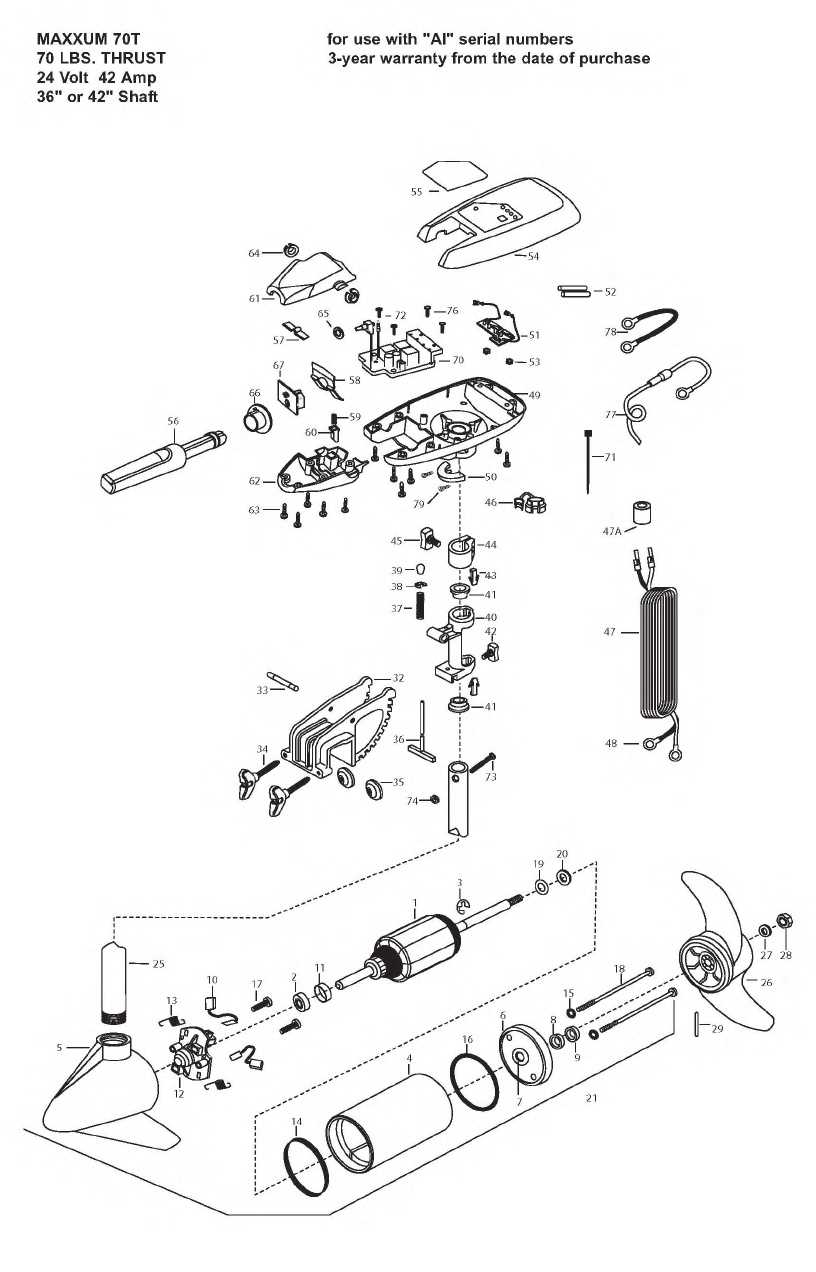 minn kota maxxum 70 parts diagram