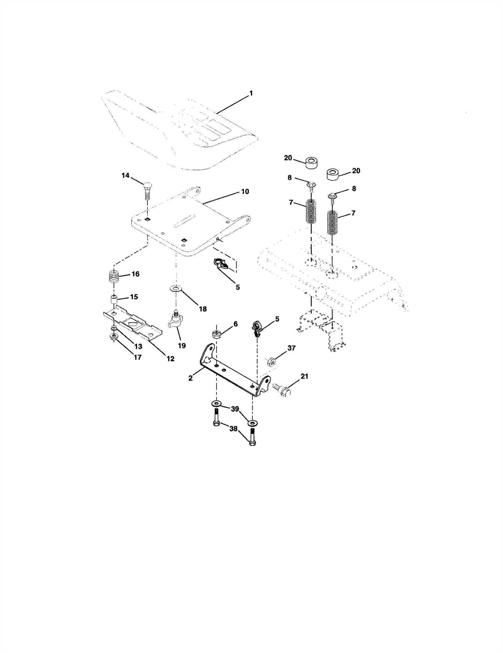 model 917 craftsman riding lawn mower parts diagram