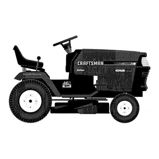 model 917 craftsman riding lawn mower parts diagram