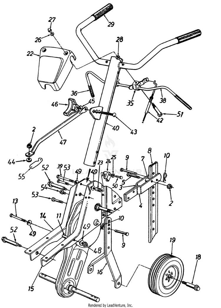 mtd tiller parts diagram