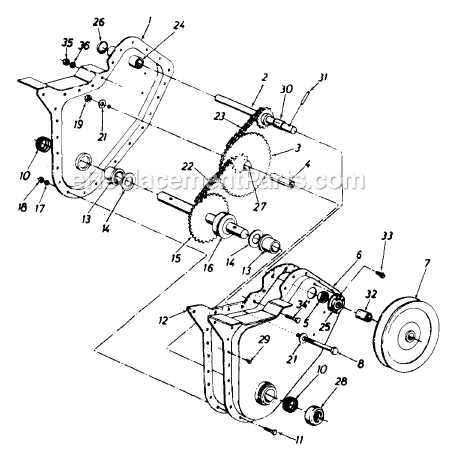 mtd tiller parts diagram