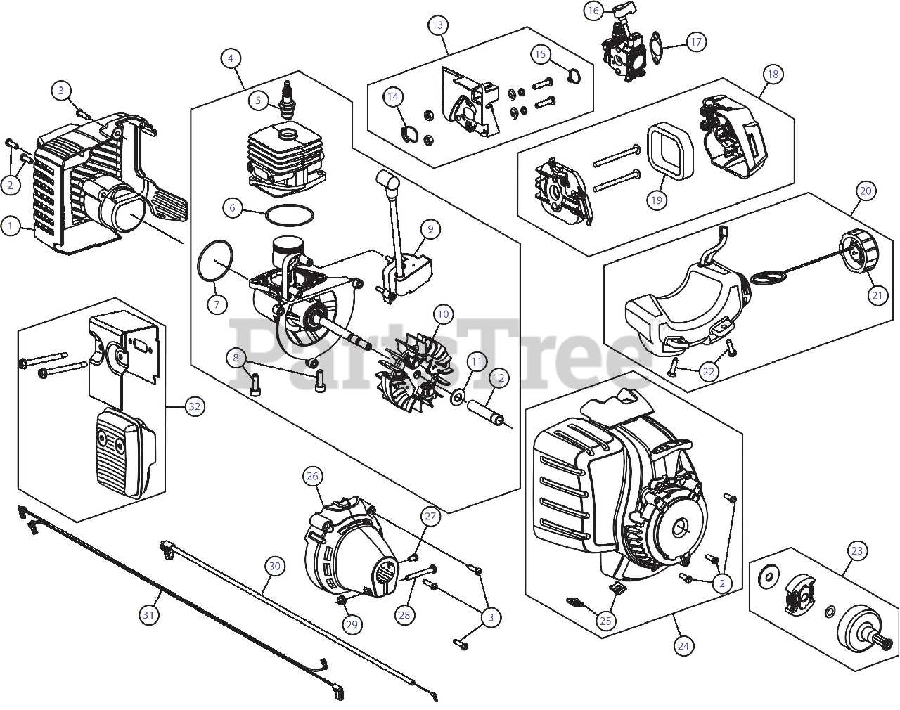 murray 2500 weed eater parts diagram