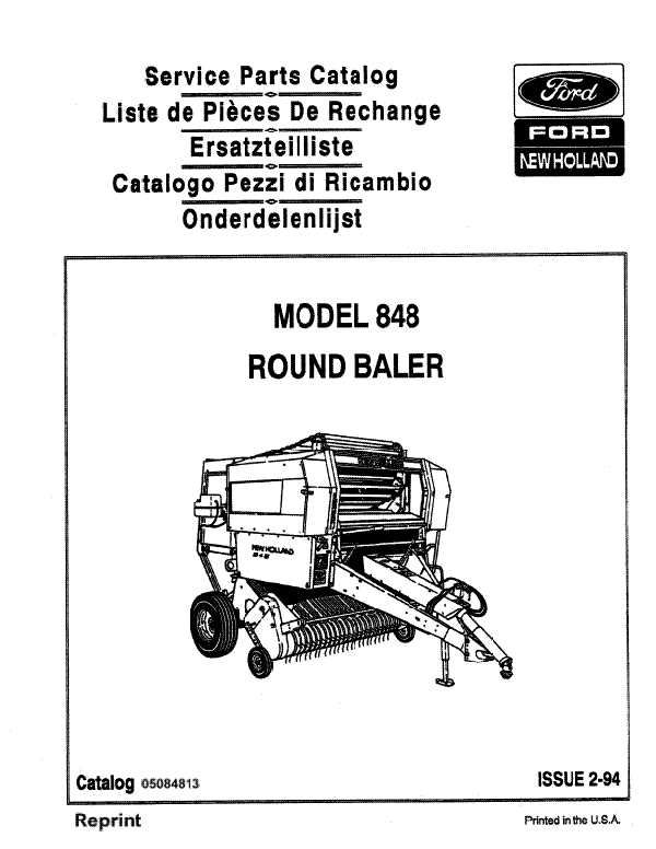 new holland baler parts diagram