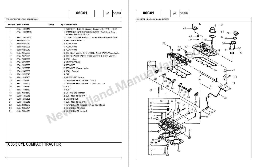 new holland tc30 parts diagram