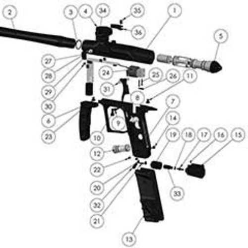 paintball gun parts diagram