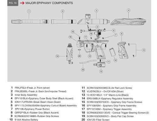 paintball gun parts diagram