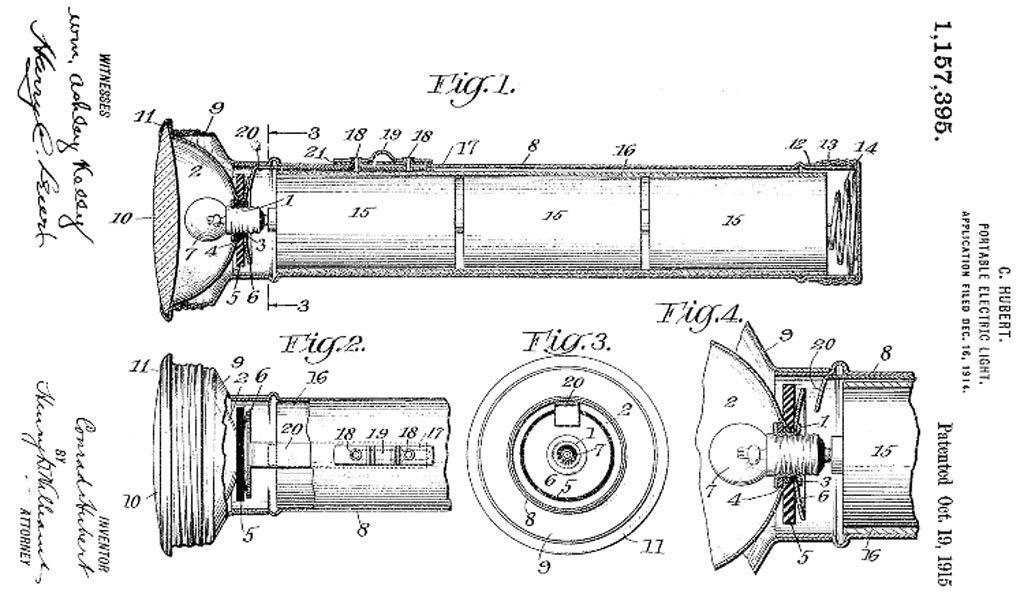 parts of a flashlight diagram