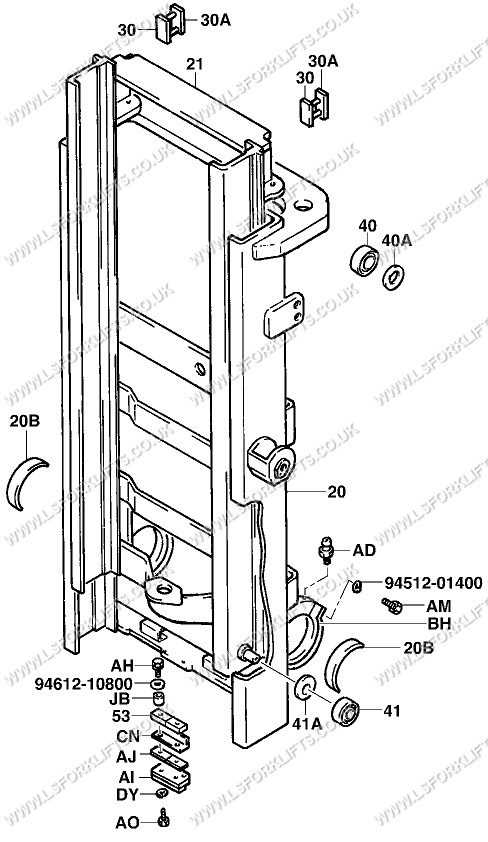 parts of a forklift diagram