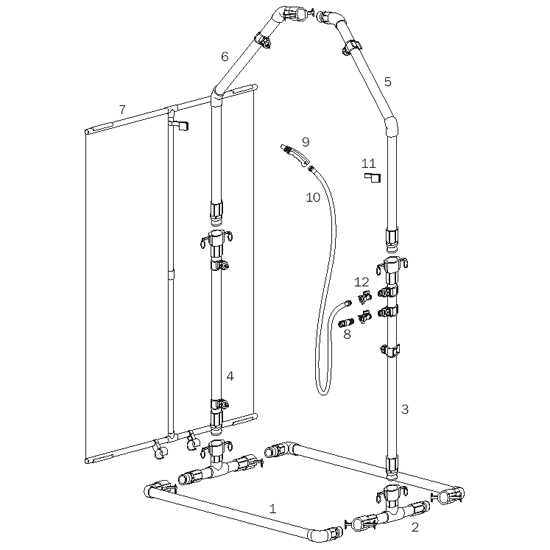 parts of a shower diagram