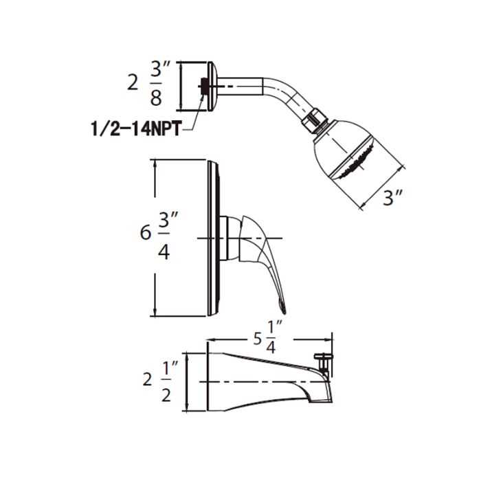 parts of a shower diagram