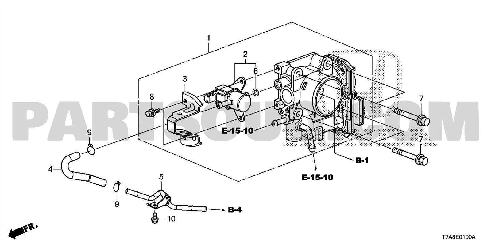 parts of a throttle body diagram