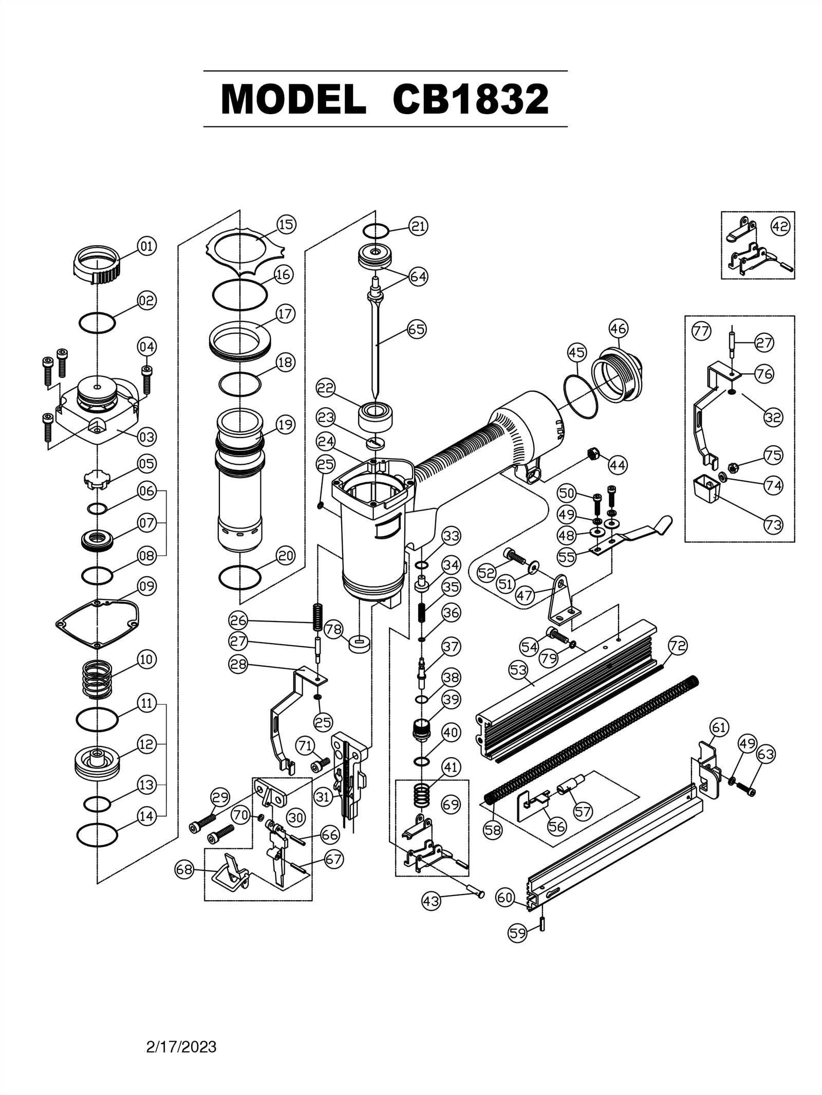 paslode framing nailer parts diagram