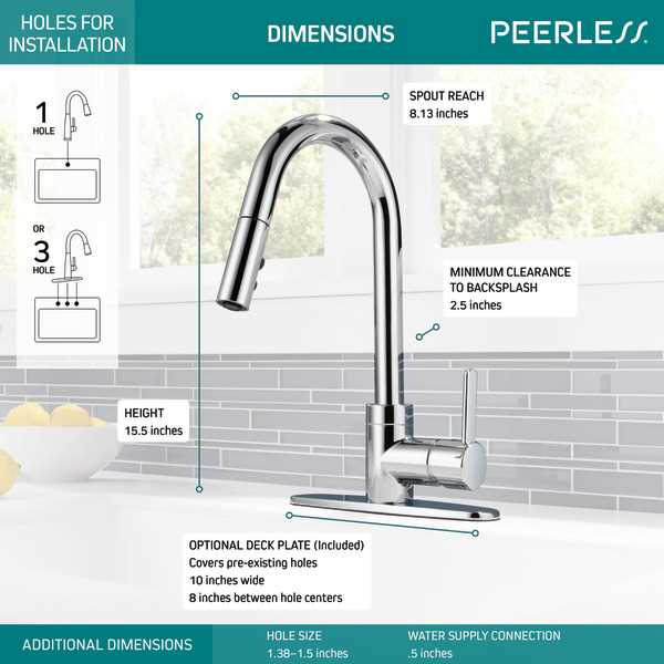 peerless kitchen faucet parts diagram