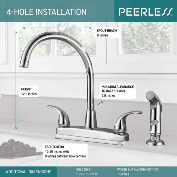 peerless kitchen faucet parts diagram