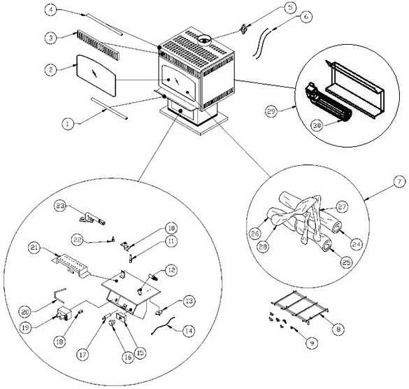 pellet stove parts diagram