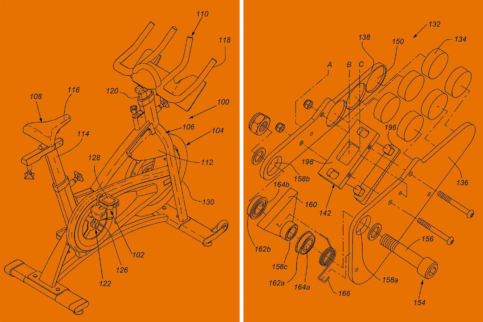 peloton bike parts diagram