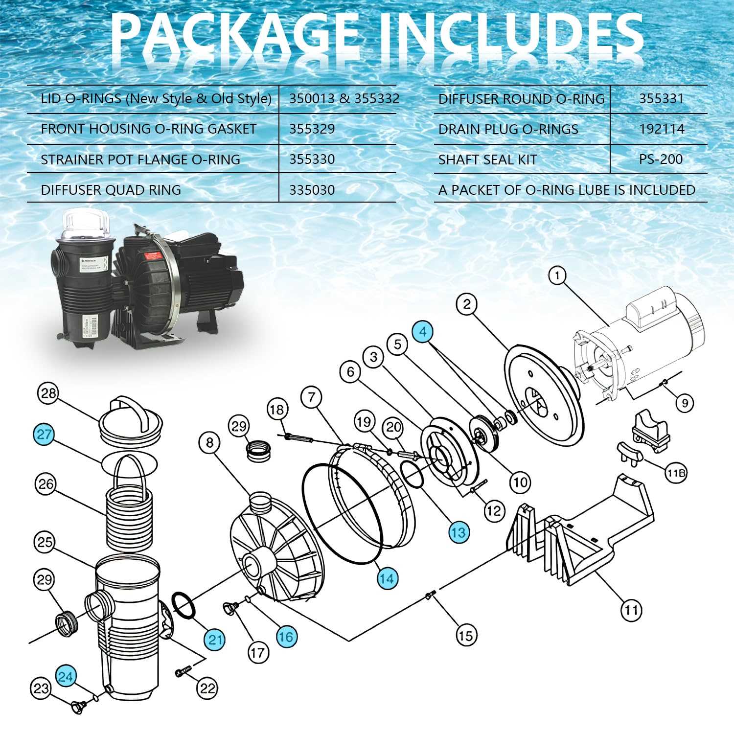 pentair challenger pump parts diagram