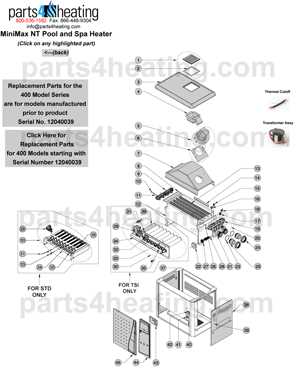 pentair pool heater parts diagram