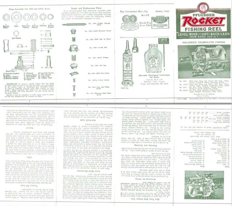 pflueger parts diagram