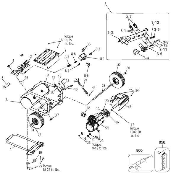 porter cable air compressor parts diagram