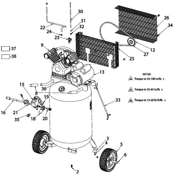 porter cable air compressor parts diagram