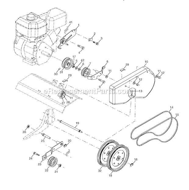 poulan tiller parts diagram