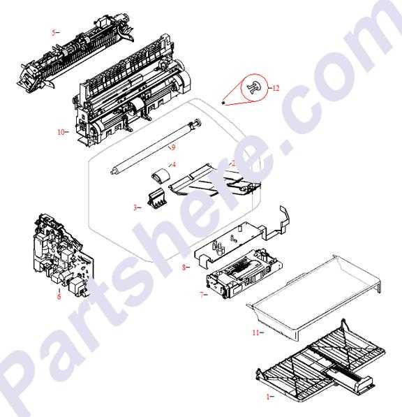 printer parts diagram