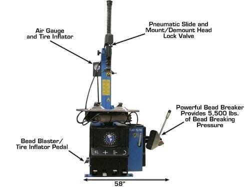 ranger tire changer parts diagram