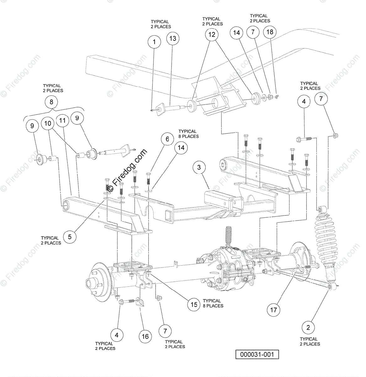 rear suspension parts diagram