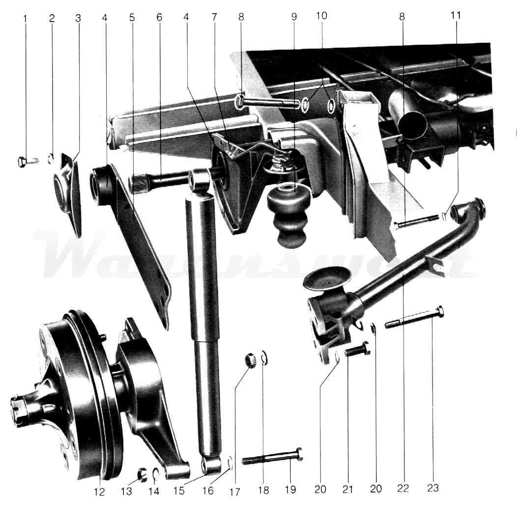 rear suspension parts diagram